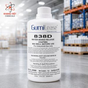 Gumilease 838D là dung dịch fluoropolymer gốc nước, không bị lắng khi để yên trong thời gian dài.