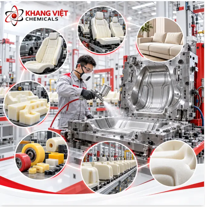 Ứng dụng của chất chống dính PU Foam